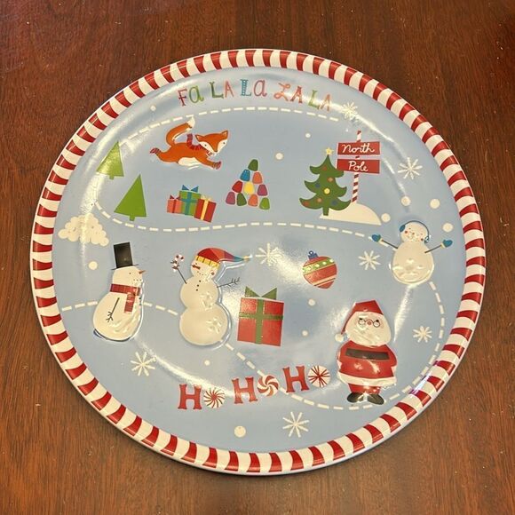 St. Nicholas Square Oh What Fun 13” round serving platter EUC - Picture 2 of 6